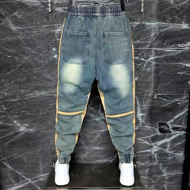 2024 New Harem Pants Spliced C - Streetwear Brand Jeans 评论和价格