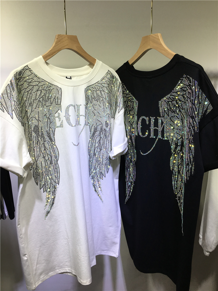 L-4XL Oversize Rhinestone Ange - Streetwear Clothing Brand 评论和价格