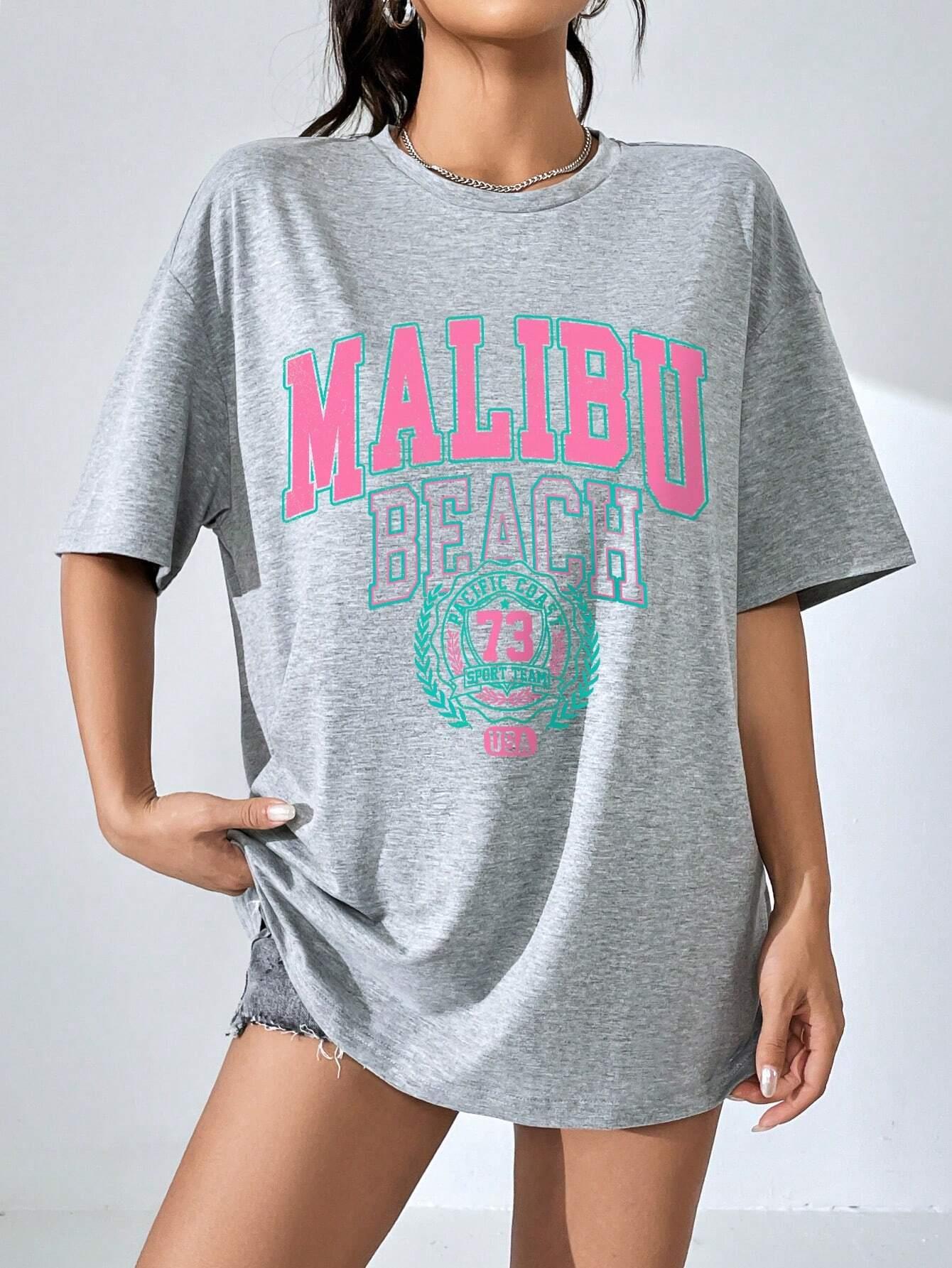 Malibu Beach Letter Print Prin - Streetwear Clothing Brand 评论和价格