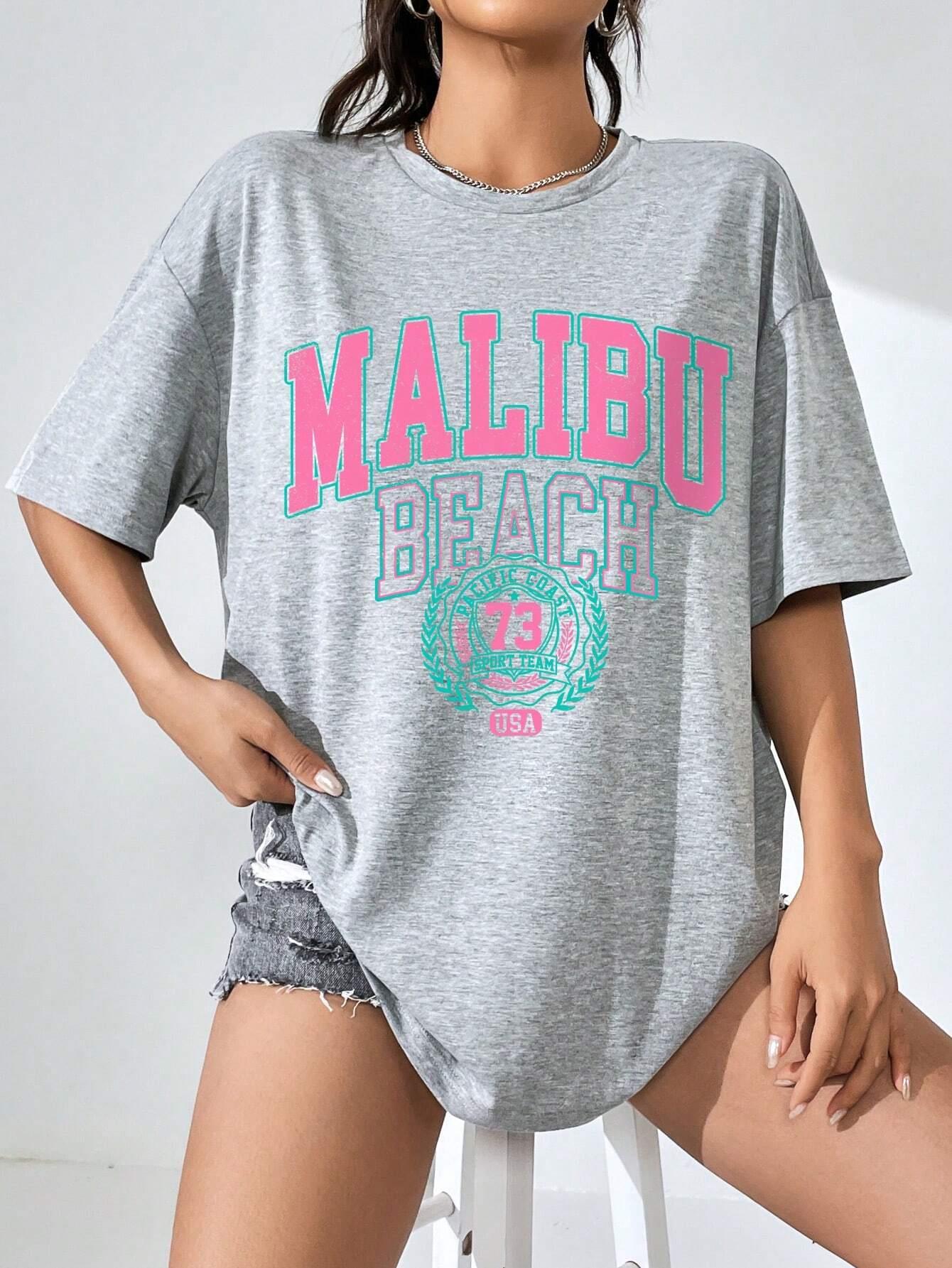 Malibu Beach Letter Print Prin - Streetwear Clothing Brand 评论和价格
