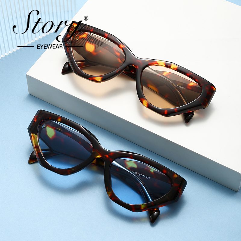 STORY Trendy Large Cat Eye Sun - Streetwear Brand With Eye 评论和价格