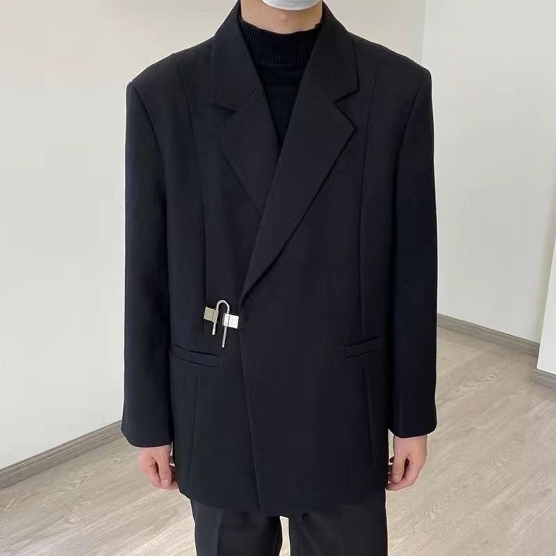 Men's White Casual Blazer Set  - Streetwear Brand Aesthetic 评论和价格