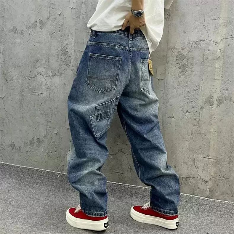 Brand Splicing Jeans Autumn Fa - Streetwear Brand Jeans 评论和价格