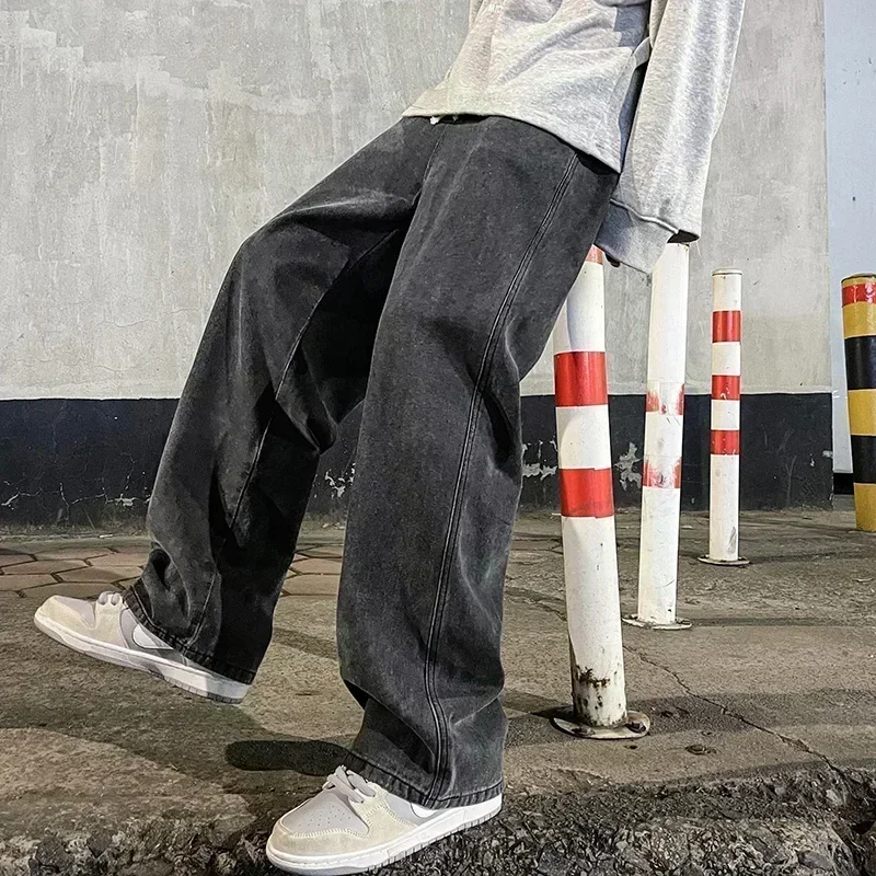 New Streetwear Loose Jeans Men - Streetwear Brand Jeans 评论和价格