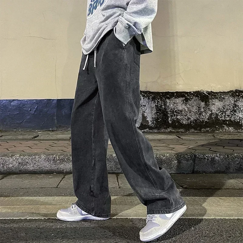 New Streetwear Loose Jeans Men - Streetwear Brand Jeans 评论和价格