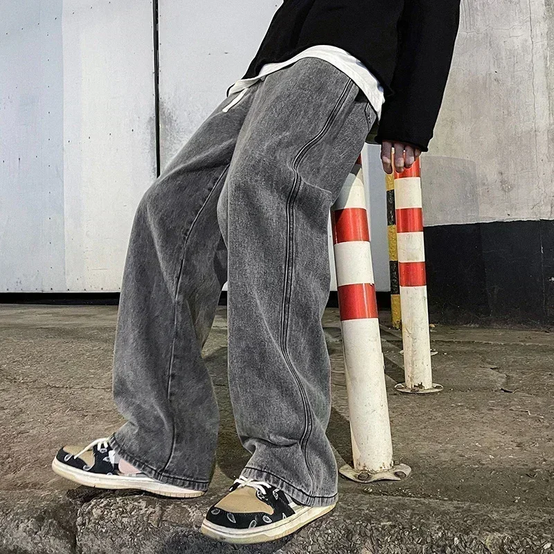 New Streetwear Loose Jeans Men - Streetwear Brand Jeans 评论和价格