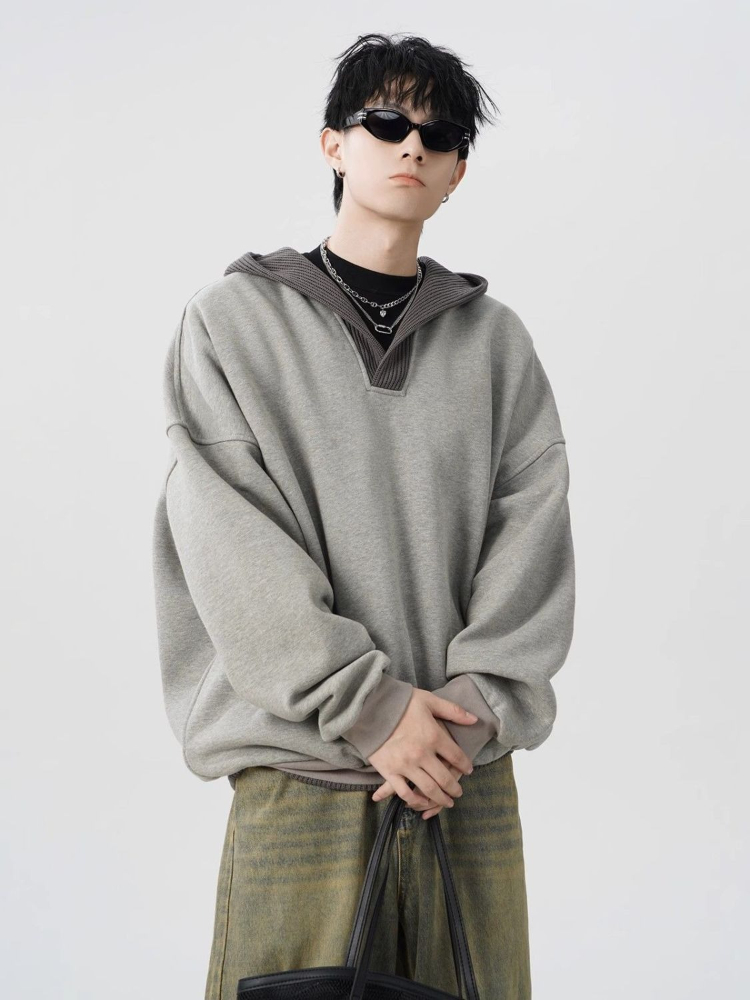 Plain Cotton Leisure Loose Swe - Streetwear Brand Aesthetic 评论和价格