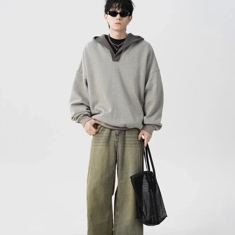 Plain Cotton Leisure Loose Swe - Streetwear Brand Aesthetic 评论和价格