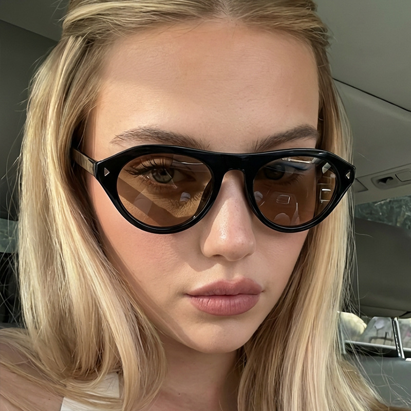 Fashion Cat Eye Sunglasses Wom - Streetwear Brand With Eye 评论和价格