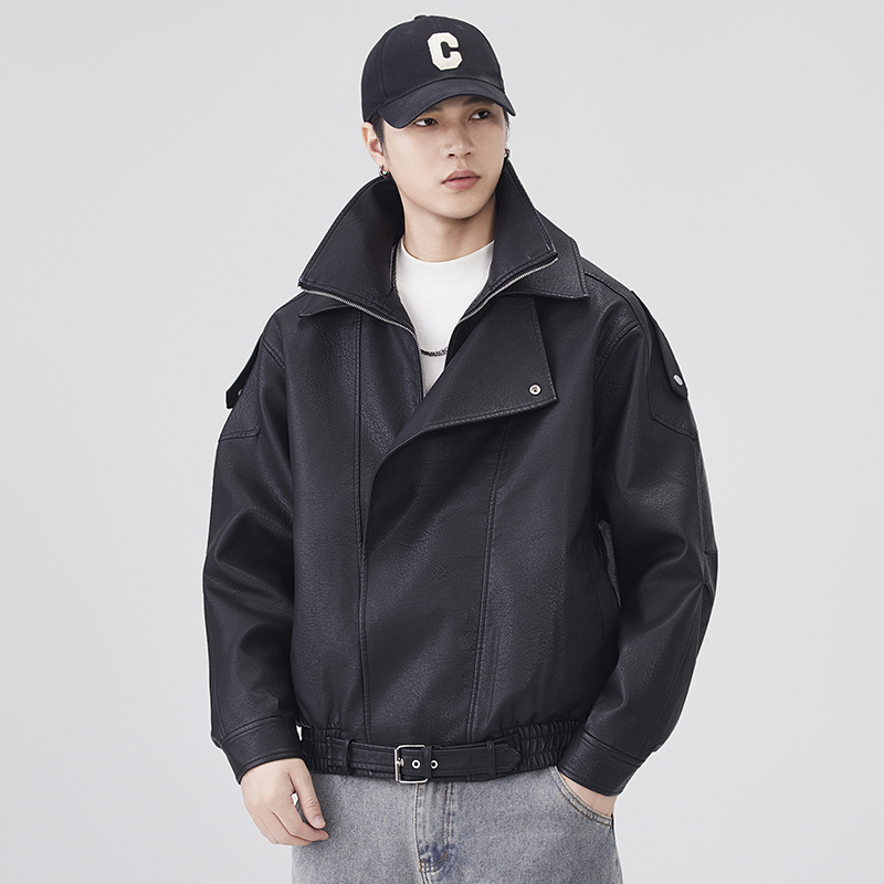 Autumn Winter Leather Jacket M - Streetwear Clothing Brand 评论和价格